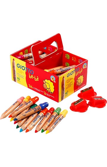 ΞΥΛΟΜΠΟΓΙΕΣ 36ΤΕΜ.GIOTTO BEBE SUPER WASHABLE+3 ΞΥΣΤΡΕΣ