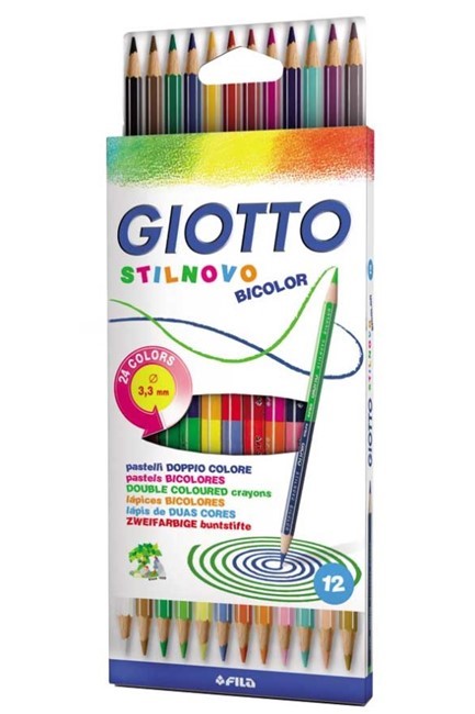 ΞΥΛΟΜΠΟΓΙΕΣ 12ΤΕΜ.ΔΙΠΛΕΣ GIOTTO STILNOVO BICOLOR