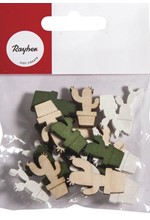 ΚΑΚΤΟΙ ΞΥΛΙΝΟΙ MINI 2,5-3cm.ΣΕΤ 18ΤΕΜ.RΑΥΕR