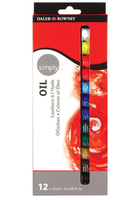 ΛΑΔΙΑ DALER ROWNEY ΣΕΤ 12 ΧΡΩΜΑΤΩΝ*12ml.SIMPLY