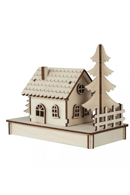 ΚΑΤΑΣΚΕΥΗ XMAS ΣΠΙΤΙ ΞΥΛΙΝΟ 17,5*9,4*14cm.RAYER