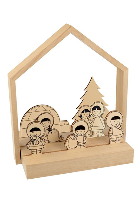 ΞΥΛΙΝΗ ΒΑΣΗ ΣΕΤ 8ΤΕΜ. 18*11*16ΕΚ. XMAS ΧΩΡΙΟ ESKIMO