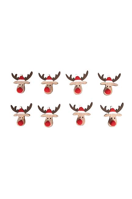 ΞΥΛΟ ΕΛΑΦΙΑ ΑΥΤΟΚΟΛΛΗΤΑ ΣΕΤ 9ΤΕΜ. 4ΕΚ. XMAS