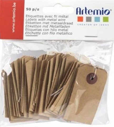 ΕΤΙΚΕΤΕΣ ΚΡΕΜΑΣΤΕΣ ARTEMIO 03*05,5cm.ΣΕΤ 50ΤΕΜ.ΚΡΑΦΤ