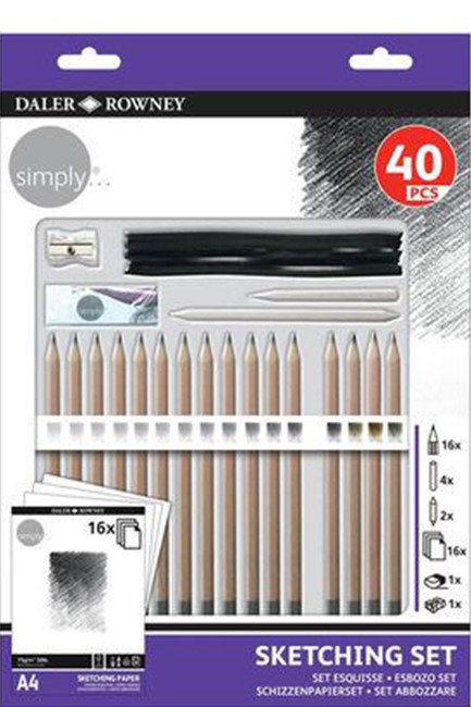 ΣΕΤ ΖΩΓΡΑΦΙΚΗΣ SKETCHING DALER ROWNEY SIMPLY (40 ΤΕΜ.)