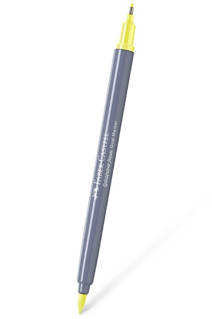 ΜΑΡΚΑΔΟΡΟΣ ΜΕ 2 ΜΥΤΕΣ FABER GOLD AQUA BRUSH 104-LIGHT YELLOW GLAZE
