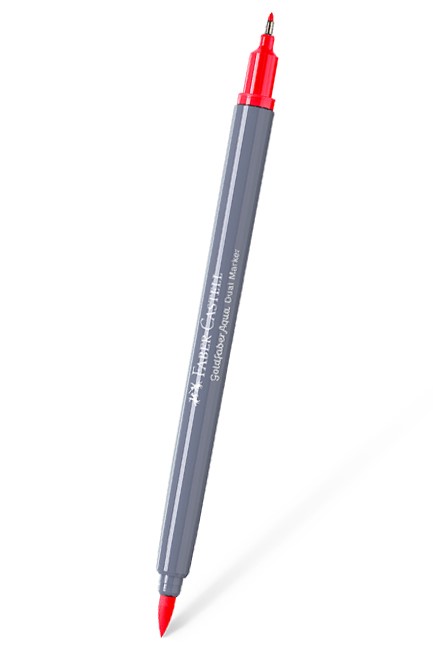 ΜΑΡΚΑΔΟΡΟΣ ΜΕ 2 ΜΥΤΕΣ FABER GOLD AQUA BRUSH 122-BRILLIANT RED