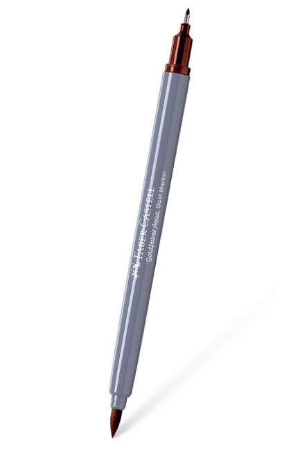 ΜΑΡΚΑΔΟΡΟΣ ΜΕ 2 ΜΥΤΕΣ FABER GOLD AQUA BRUSH 283-BURNT SIENNA