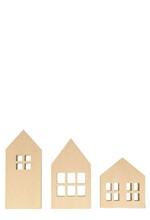 ΣΠΙΤΙΑ ΞΥΛΙΝΑ 11,5*18,16cm.ΣΕΤ 3ΤΕΜ.ARTEMIO