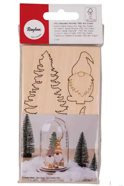 ΚΑΤΑΣΚΕΥΗ 3D XMAS ΞΥΛΙΝΗ ΞΩΤΙΚΑ ΜΕ ΕΛΑΤΟ 8,4*6cm.RAYHER