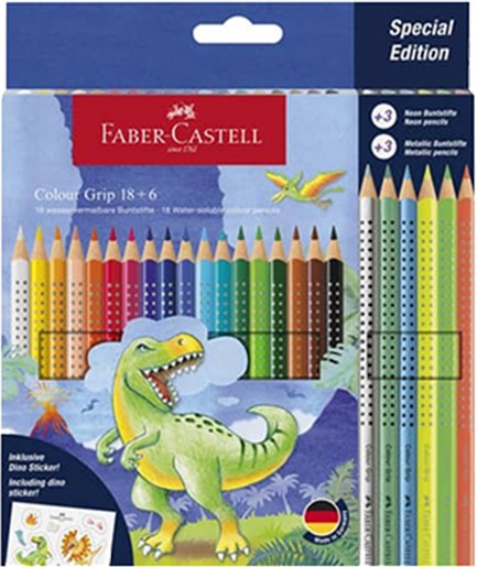 ΞΥΛΟΜΠΟΓΙΕΣ 18ΤΕΜ.FABER GRIP+6 ΜΕΤΑΛΛΙΚΕΣ ΔΕΙΝΟΣΑΥΡΟΣ 201546