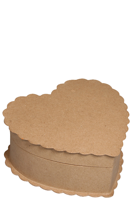 ΚΟΥΤΙ ΚΑΡΔΙΑ PAPIER MACHE ΔΑΝΤΕΛΑ RAYHER