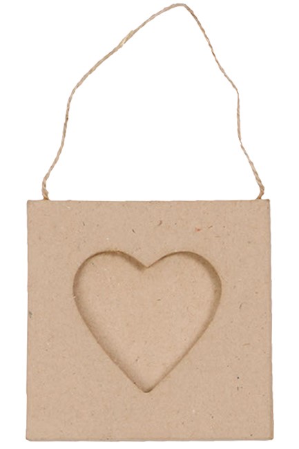 ΚΟΡΝΙΖΑ ΚΑΡΔΙΑ PAPIER MACHE 8*8cm.DECOPATCH ΚΡΕΜΑΣΤΗ