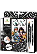 ΜΑΡΚΑΔΟΡΟΣ ΜΕ 2 ΜΥΤΕΣ SYCOMORE MANGA ΣΕΤ 10ΤΕΜ.+1 FINELINER