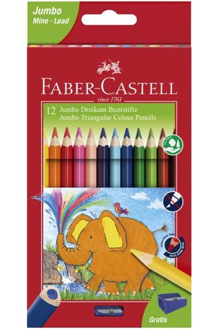 ΞΥΛΟΜΠΟΓΙΕΣ 12TEM.ΧΟΝΤΡΕΣ JUMBO FABER 116501