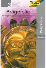 ΑΛΟΥΜΙΝΙΟ ΦΥΛΛΟ 70 micron 18,5*29cm.ΣΕΤ 3ΤΕΜ.FOLIA ΧΡΥΣΟ