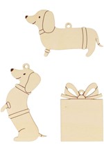 ΞΥΛΟ ΣΕΤ 3ΤΕΜ.ΑRΤΕΜΙΟ 11cm.XMAS ΣΚΥΛΑΚΙΑ