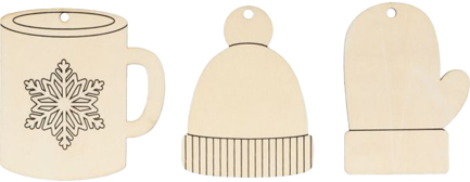 ΞΥΛΟ ΣΕΤ 6ΤΕΜ.ΑRΤΕΜΙΟ 10cm.XMAS ΣΧΕΔΙΑ