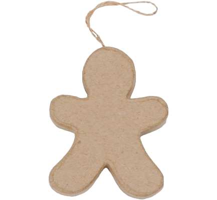 GINGERBREAD MAN XMAS PAPIER MACHE 1*7*9cm.DECOPATCH ΚΡΕΜΑΣΤΟΣ