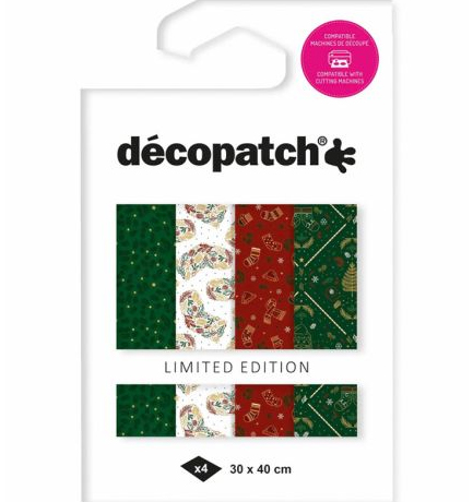 ΧΑΡΤΙ DECOUPAGE DECOPATCH 30*40cm.ΣΕΤ 4Φ.ΧΜΑS TD935