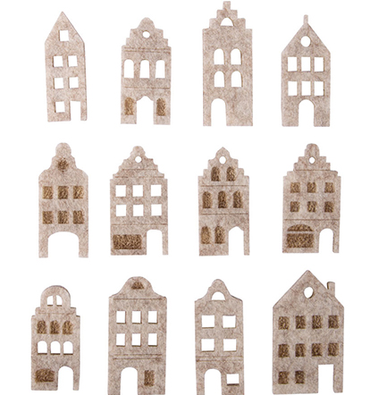 ΣΠΙΤΙΑ ΤΣΟΧΙΝΑ 3,5-4,2cm.XMAS RAYHER ΣΕΤ 12ΤΕΜ.