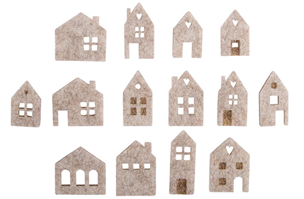 ΣΠΙΤΙΑ ΤΣΟΧΙΝΑ 2,5-3,5cm.XMAS RAYHER ΣΕΤ 14ΤΕΜ.