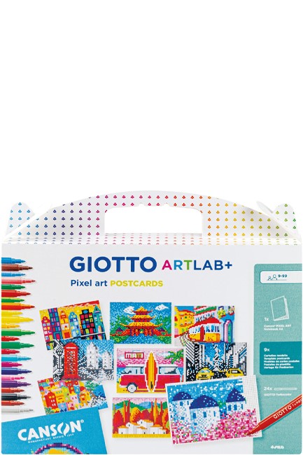 ΣΕΤ ΖΩΓΡΑΦΙΚΗΣ GIOTTO ART LAB ΜΕ PIXEL ART POSTCARDS