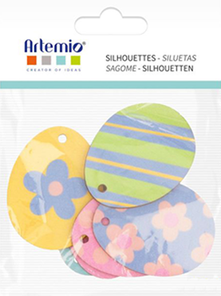 ΑΥΓΑ ΞΥΛΙΝΑ 5cm.ΣΕΤ 6ΤΕΜ.ARTEMIO COLOR