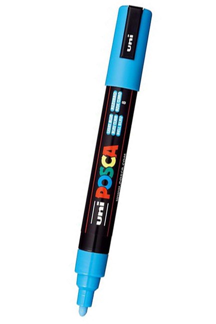 ΜΑΡΚΑΔΟΡΟΣ ΖΩΓΡΑΦΙΚΗΣ UNI POSCA PC-5Μ ΜΥΤΗ 1,8-2,5ΜΜ LΙGΗΤ ΒLUΕ