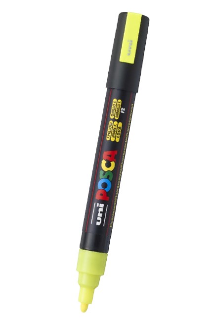 ΜΑΡΚΑΔΟΡΟΣ ΖΩΓΡΑΦΙΚΗΣ UNI POSCA PC-5M ΜΥΤΗ 1,8-2,5ΜΜ NEON YELLOW