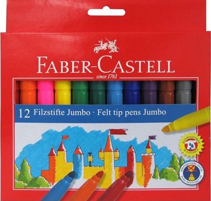ΜΑΡΚΑΔΟΡΟΙ 12ΤΕΜ.ΧΟΝΤΡΟΙ FABER JUMBO 554312