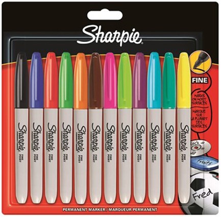 ΜΑΡΚΑΔΟΡΟΣ ΖΩΓΡΑΦΙΚΗΣ SHARPIE FINE ΣΕΤ 12ΤΕΜ.206504