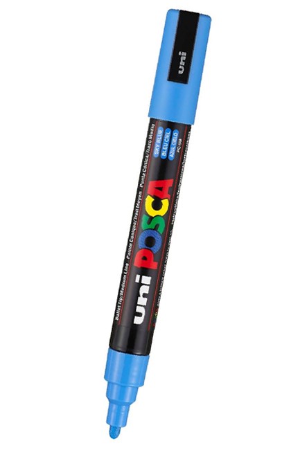 ΜΑΡΚΑΔΟΡΟΣ ΖΩΓΡΑΦΙΚΗΣ UNI POSCA PC-5M ΜΥΤΗ 1,8-2,5ΜΜ SKY BLUE