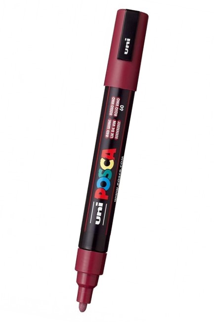 ΜΑΡΚΑΔΟΡΟΣ ΖΩΓΡΑΦΙΚΗΣ UNI POSCA PC-5M ΜΥΤΗ 1,8-2,5ΜΜ RED WINE