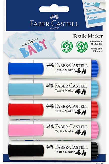 ΜΑΡΚΑΔΟΡΟΣ ΥΦΑΣΜΑΤΟΣ ΣΕΤ 5TEM.FABER PASTEL ΧΡΩΜΑΤΑ
