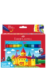 ΜΑΡΚΑΔΟΡΟΙ 24ΤΕΜ.ΧΟΝΤΡΟΙ FABER JUMBO SUPER WASHABLE 154324