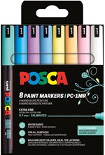 ΜΑΡΚΑΔΟΡΟΣ ΖΩΓΡΑΦΙΚΗΣ UNI POSCA PC-1M 0,7mm.ΣΕΤ 8ΤΕΜ.SOFT