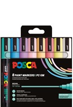 ΜΑΡΚΑΔΟΡΟΣ ΖΩΓΡΑΦΙΚΗΣ UNI POSCA PC-5M 1,8-2,5mm.ΣΕΤ 8ΤΕΜ.SOFT