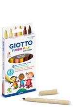 ΜΑΡΚΑΔΟΡΟΙ 6ΤΕΜ.ΧΟΝΤΡΟΙ GIOTTO TURBO MAXI SKIN TONES