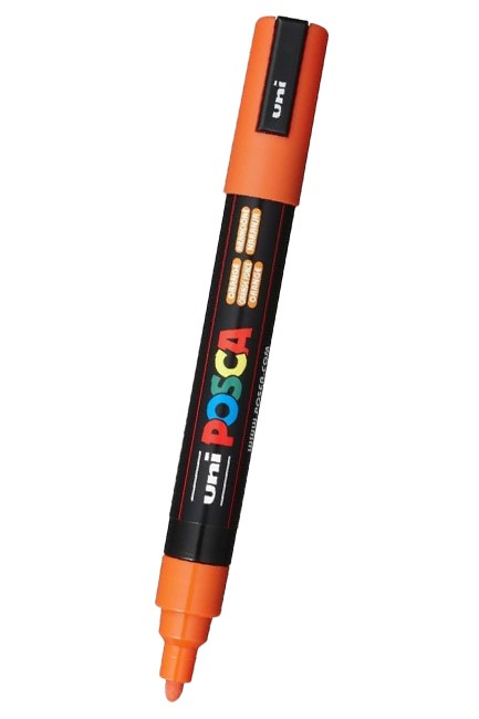 ΜΑΡΚΑΔΟΡΟΣ ΖΩΓΡΑΦΙΚΗΣ UNI POSCA PC-5M ΜΥΤΗ 1,8-2,5ΜΜ LIGHT ORANGE