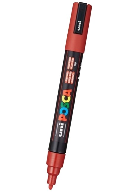 ΜΑΡΚΑΔΟΡΟΣ ΖΩΓΡΑΦΙΚΗΣ UNI POSCA PC-5M ΜΥΤΗ 1,8-2,5ΜΜ RUBY RED