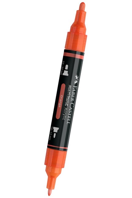ΜΑΡΚΑΔΟΡΟΣ ΑΚΡΥΛΙΚΟΣ FABER ΜΕ ΔΙΠΛΗ ΜΥΤΗ 185915-ORANGE