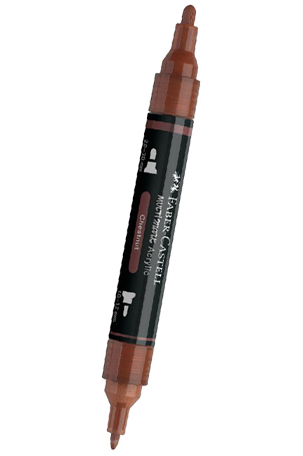 ΜΑΡΚΑΔΟΡΟΣ ΑΚΡΥΛΙΚΟΣ FABER ΜΕ ΔΙΠΛΗ ΜΥΤΗ 185979-CHESTNUT