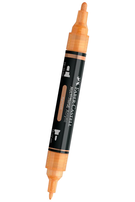 ΜΑΡΚΑΔΟΡΟΣ ΑΚΡΥΛΙΚΟΣ FABER ΜΕ ΔΙΠΛΗ ΜΥΤΗ 185926-APRICOT