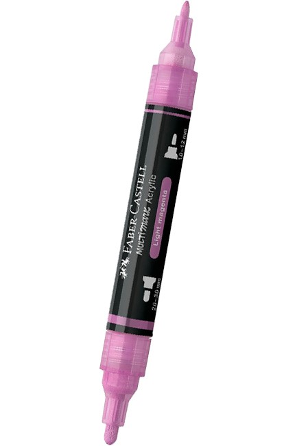 ΜΑΡΚΑΔΟΡΟΣ ΑΚΡΥΛΙΚΟΣ FABER ΜΕ ΔΙΠΛΗ ΜΥΤΗ 185919-LIGHT MAGENTA