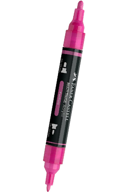 ΜΑΡΚΑΔΟΡΟΣ ΑΚΡΥΛΙΚΟΣ FABER ΜΕ ΔΙΠΛΗ ΜΥΤΗ 185925-FUCHSIA