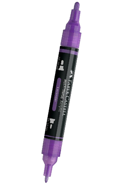 ΜΑΡΚΑΔΟΡΟΣ ΑΚΡΥΛΙΚΟΣ FABER ΜΕ ΔΙΠΛΗ ΜΥΤΗ 185936-LAVENDER