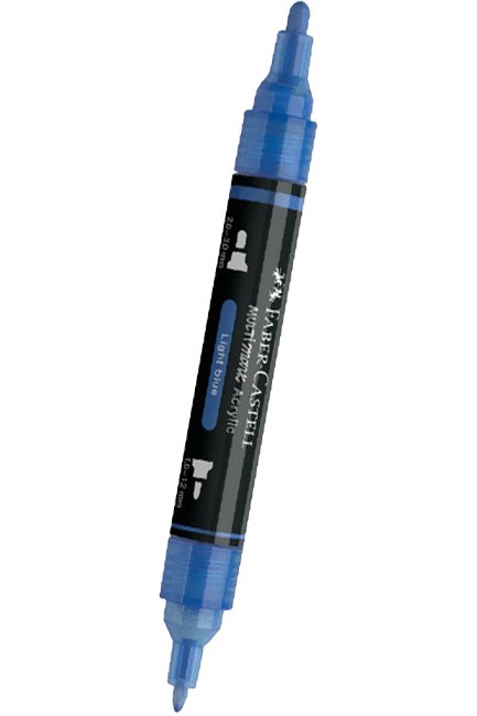 ΜΑΡΚΑΔΟΡΟΣ ΑΚΡΥΛΙΚΟΣ FABER ΜΕ ΔΙΠΛΗ ΜΥΤΗ 185940-LIGHT BLUE