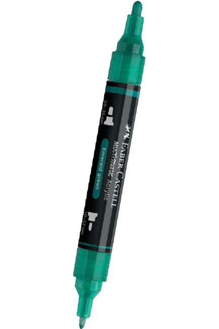 ΜΑΡΚΑΔΟΡΟΣ ΑΚΡΥΛΙΚΟΣ FABER ΜΕ ΔΙΠΛΗ ΜΥΤΗ 185958-EMERALD GREEN