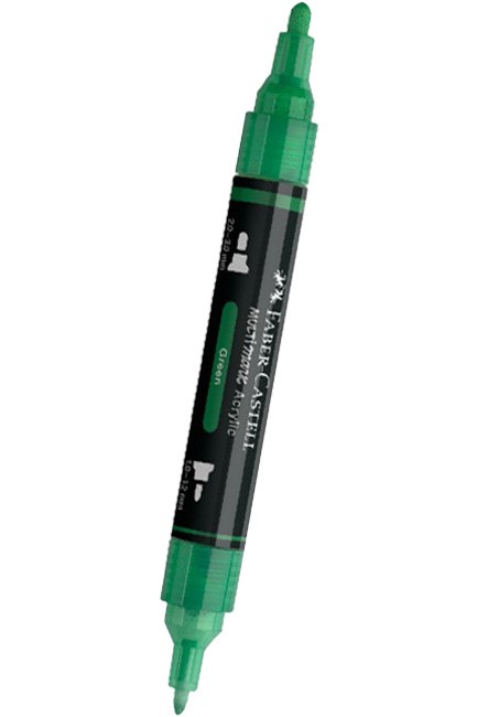 ΜΑΡΚΑΔΟΡΟΣ ΑΚΡΥΛΙΚΟΣ FABER ΜΕ ΔΙΠΛΗ ΜΥΤΗ 185916-GREEN